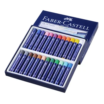FABER CASTELL Naftos pastelės 12/24/36 spalva mėlyna dėžė netoksiška studija minkštos pastelės profesinės tapyti aliejumi pastelinių ranka-dažytos