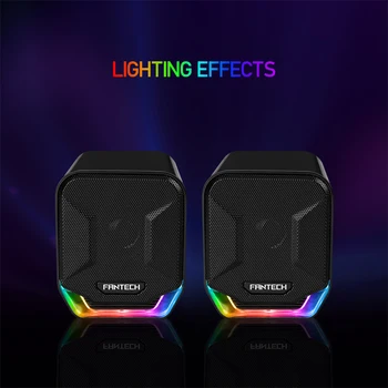 FANTECH GS202 RGB LED Garsiakalbis, 3.5 MM KIŠTUKU Ir USB KIŠTUKAS, Žaidimų Garsiakalbis FPS CS Žaidimų Žaidėjas Nešiojamųjų garsiakalbių PC Latpop