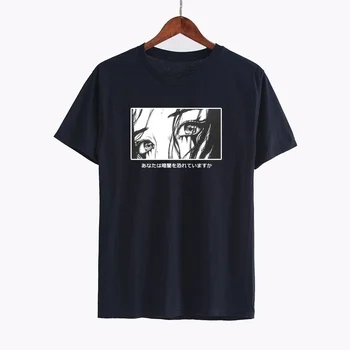 Fashionshow HJN Unisex Jūs Bijoti Tamsos Japonijos T-Shirt Harajuku Stiliaus Estetinių Anime Tee Hipsters Grunge Viršų