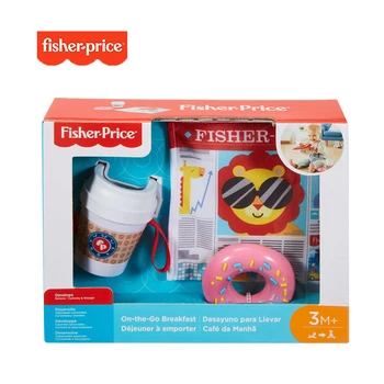 Fisher Price On-The-Go Pusryčiai Puikus Pusryčių Naujagimiui Dovanų Dėžutė Kūdikio Žaislas Virtuvės Žaislas Nustatyti Ankstyvojo Mokymosi Žaislai FGH85