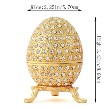 FLETCHER Prekės Metalo Išskirtinį Aukso Faberge Kiaušinis vidaus Apdaila