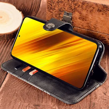 Flip Case For Xiaomi Poco X3 NFC Knygos Odinis dėklas atsparus smūgiams Bamperis Flip Case For Poco X3 NFC Dangtis