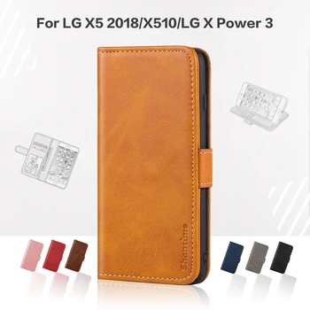 Flip Dangtelis LG X5 2018 Verslo Atveju Odinis Prabanga Su Magnetu Piniginės Atveju LG X510 LG X Power 3 Telefono Dangtelį