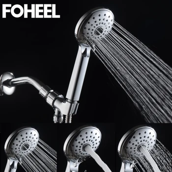 FOHEEL dušo galvutė vertus, dušas, reguliuojamas aukšto slėgio dušo galvutė vandens taupymo mygtuką, norėdami sustabdyti vandens, dušo galvutes
