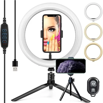 Fotografijos Lempa, Bluetooth Nuotolinio LED Užpildyti Žiedas Šviesos Trikojis Stovas Telefono Turėtojas Selfie Makiažas Live 