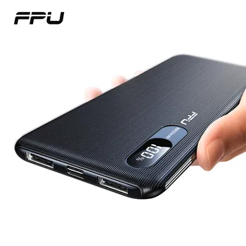 FPU Galia Banko 10000mAh Nešiojamas Įkroviklis PowerBank 10000 mAh Slim USB PoverBank Telefono Išorės Baterijos Įkrovimo Už Xiaomi mi 9