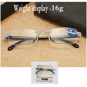Frameless stabdžių mėlyna šviesa taurės vyrų ir moterų kompiuterio akinių, vyriški akinių aikštėje verslo vyrų vėpla butas akiniai