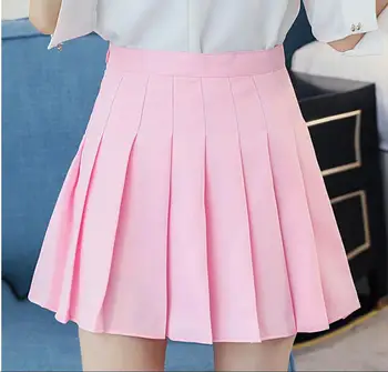 Frauen Falten Roko Preppy Stil Plissee Mini Nette Japanische Schule Uniformen Jupe Kawaii Saia Faldas