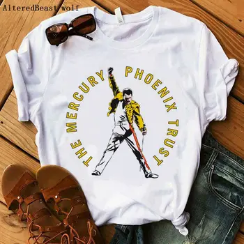 Freddie Mercury marškinėliai moterims aš noriu išsilaisvinti print 