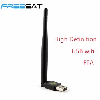 FREESAT TV mini bevielis USB WiFi adapteris su Antena V7 V8 Serijos Skaitmeninės Palydovinės smart tv 