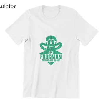 Frogman T-Shirt Žaidimai Derliaus Didmeninės Drabužių Kawaii Rankovės Streetwear T-shirt 27395