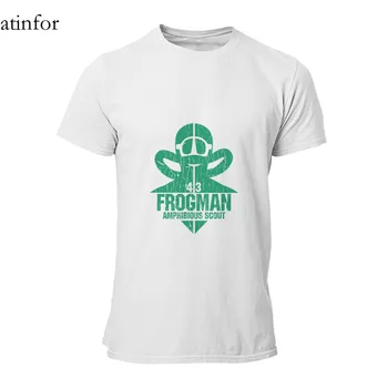 Frogman T-Shirt Žaidimai Derliaus Didmeninės Drabužių Kawaii Rankovės Streetwear T-shirt 27395