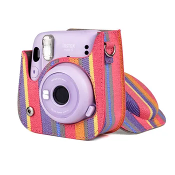FUJIFILM Instax Mini 11 Mini11 Polaroid Fotoaparato Krepšys Spalvų Derliaus PU Oda Atveju Peties Dirželis, Dėklas Atlikti Padengti Apsauga
