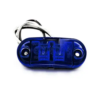 Fuleem 10VNT Mėlyna LED 2.5 COLIŲ 2 Diodų Šviesos Ovalo formos Patvirtinimo Priekabos Sunkvežimių LED Šoninis Gabaritinis Žibintas 12V 24V Vandeniui