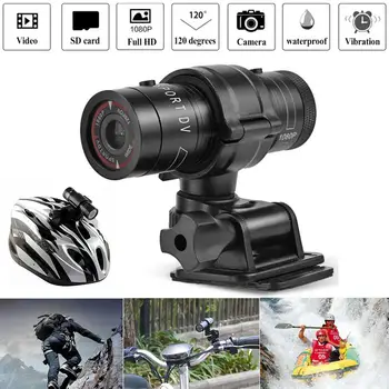 Full HD 1080P Mini Sporto Fotoaparato Motociklo Kalnų Dviratis Dviračio Kamerą Šalmo Veiksmų DVR Vaizdo Kamera Motociklas, Fotoaparatas, Diktofonas