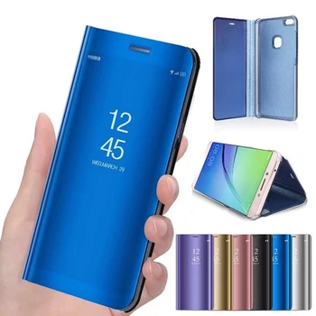 Funda Veidrodis, Flip Case for Huawei Honor 10 Lite 8 S C a X S8 X8 A8 C8 Honor10 Atveju P20 Lite Matinis