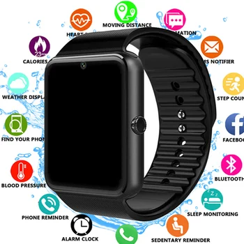 FXM Smart Watch Vyrų Skaitmeninis žiūrėti Laikrodžio Sinchronizavimo Pranešėjas Paramos Sim TF Kortelę 