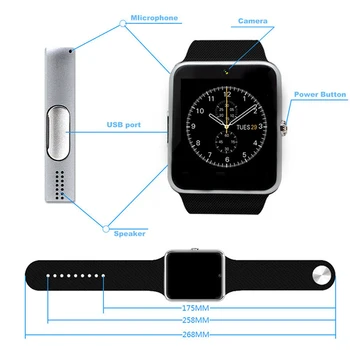 FXM Smart Watch Vyrų Skaitmeninis žiūrėti Laikrodžio Sinchronizavimo Pranešėjas Paramos Sim TF Kortelę 