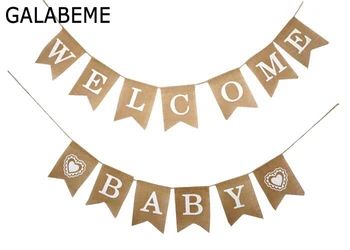 Galabeme 1set SVEIKI KŪDIKIŲ Banner vėliavos šalies girliandą berniukas baby shower starta berniukas Pirmojo gimtadienio dekoracijos vaikams