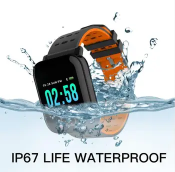 Gamyklos A6 Smart Watch Širdies ritmo Monitorius Sport Fitness Tracker Kraujo Spaudimo Skambučių Priminimas Vyrai Žiūrėti, skirtų 