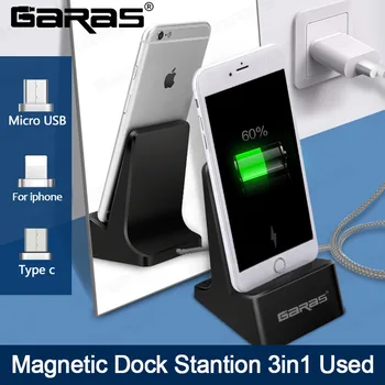 GARAS Doko Stotis,Magnetas Desktop/Micro-USB/c Tipo įkrovimo stotis, Skirta 