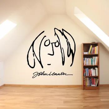 Garsaus Portretas Sienos Meno Lipdukai Johnas Lennonas Autoportretas Siena Lipdukas Namų Kambarį Apdaila Parašas Sienos Plakatų Menas