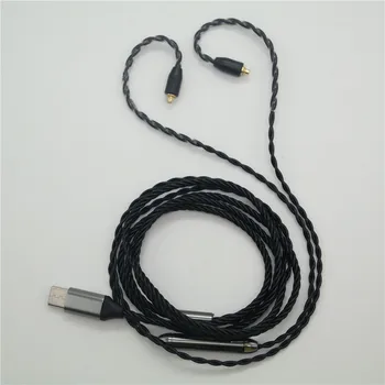 Garso Kabelį MMCX į USB Tipo C Shure SE215 SE315 SE425 SE535 UE900 Westone W10/W20/W30 Ausinių Laidą 16/32 VPK Funkcija