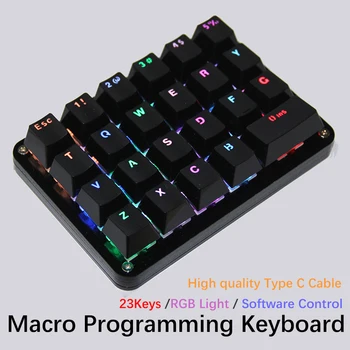 Gateron Vyšnių Jungiklis 23 Klavišą Makro Klaviatūros Programavimo Mechaninė Klaviatūra RGB Apšvietimas Programuojami Žaidimų Nešiojamas 