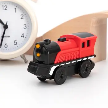 Geležinkelio Lokomotyvų Magnetinio Prijungtas Traukinio Žaislų Vaikams Dovanų Elektros Mažų Traukinį Suderinama Su Medinių Bėgių Švietimo Žaislas