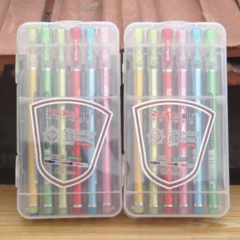 Gelio Rašiklis 0,5 mm Rašalo Rašiklis Maker Pen Mokyklos Buveinė studentų Raštu Kanceliarinės prekės Tiekimo 12 Spalvų