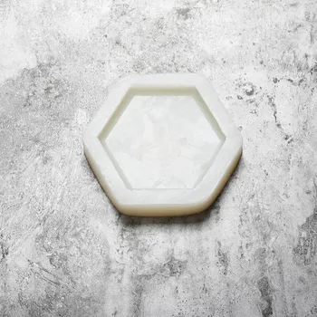 Geometrinis daugiakampio betono dėklas silikono formos rankinė cemento plokštelės 