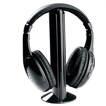 Geras Belaidžių Ausinių PC Nešiojamas kompiuteris gali naudoti Mikrofonas su PC TV siųstuvas, FM Radijas MP3 5in1 HiFi Stereo Bass Ausinės