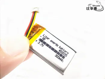 Geras Qulity DĻSV PH 1,0 mm 3 pin), 3,7 V,300mAH 402035 Polimeras ličio jonų / Li-ion baterija tablet pc BANKAS,GPS,mp3,mp4