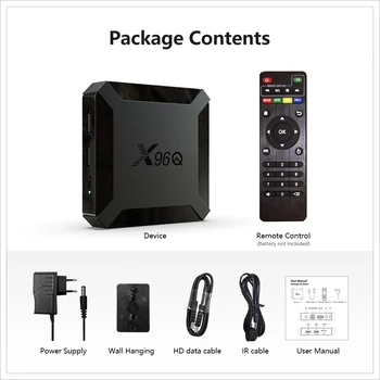 Geriausia x96Q Android 10.0 tv box IPTV lauke x96Q 1G 2G 8G 16G Allwinner H313 smart ip tv set-top box media player 