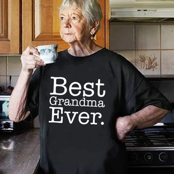 Geriausias Kada nors Močiutė Moterys T-shirt Dovana Seneliams Moterų Tees Viršuje Grafinis T Marškinėliai Harajuku Vasaros Drabužius Ropa De Mujer