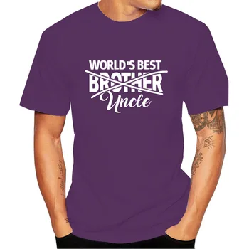 Geriausių pasaulio Bro Dėdė Shirt Grafikos Vyrų Marškinėliai Juokinga Tees O Kaklo trumpomis Rankovėmis T-Shirt Geriausias Dėdė Marškinėliai Dovanų Dėdė