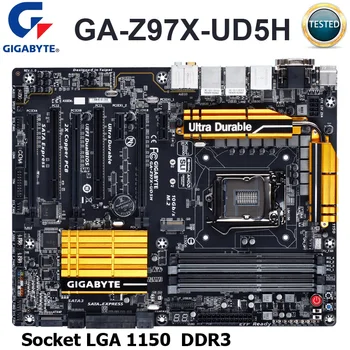 Gigabaitas Z97X-UD5H Plokštė Intel Z97 LGA 1150 DDR3 Core i7/i5/i3 Darbalaukio Z97 Mainboard DDR3 SATA III 1150 Panaudota
