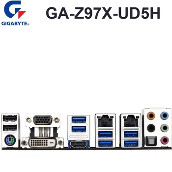 Gigabaitas Z97X-UD5H Plokštė Intel Z97 LGA 1150 DDR3 Core i7/i5/i3 Darbalaukio Z97 Mainboard DDR3 SATA III 1150 Panaudota