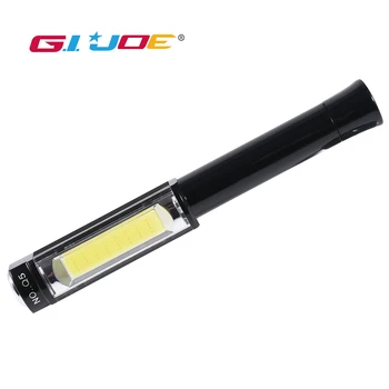 GIJOE cob darbą šviesos diodų (led) nešiojamų šviesos naudojimo 3*AAA baterijos 3 rūšių plastiko atveju vandeniui su magnetinių įspėjamoji lemputė