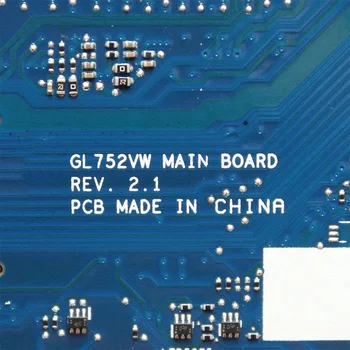 GL752VL Plokštė GTX965M i7-6700HQ Už ASUS GL752 GL752V GL752VW nešiojamas Plokštė GL752VL Mainboard GL752VL Plokštė