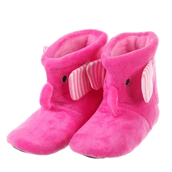 Glglgege Moterų žiemą patalpose šlepetės mielas gyvūnų spausdina kietas butas patalpų žiemos batai pliušinis šiltų namų šlepetės moterų batai