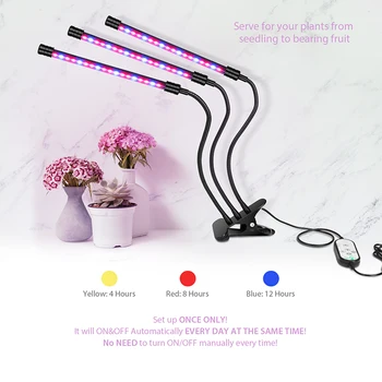 Goodland LED Grow Light USB Fito Lempos Visą Spektrą Fitolampy Su Kontrolės Augalai, Sodinukai, Gėlių, Patalpų Fitolamp Augti Lauke