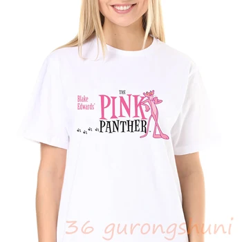 Grafinis tees viršūnes tshirts gotikos kawaii pink panther marškinėlius moterims marškinėliai anime ir animacinių filmų korėjos vintage drabužių 2020 dropshipping