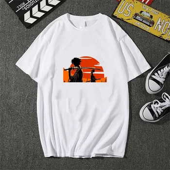 Grafiti Japonų anime Samurai Nauji Medvilniniai vyriški marškinėliai trumpomis Rankovėmis Kvėpuojantis Tee Marškinėliai Klasikinės Spausdinti Viršūnes Negabaritinių