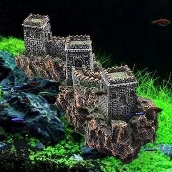 Great Wall Stiliaus Rockery Žuvų Bakas Kraštovaizdžio Ornamentu Modeliavimas Amatų Akvariumo Dekoracijos, Žuvys, Pramogų Slepiasi Pet