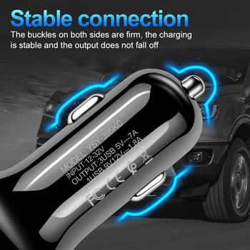 Greitai Įkrauti 3.0 3 Port USB Automobilinis Įkroviklis iPhone 7 X Greito Įkrovimo Adapteris, Skirtas 