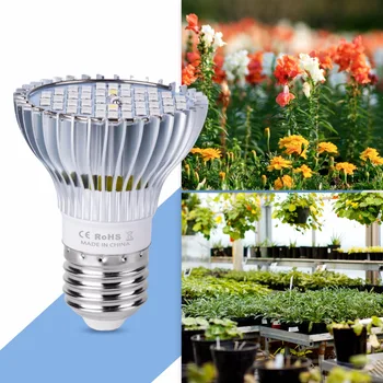 Growbox viso Spektro led Augalų Auginimo LED Lempos, E27 30W 50W 80W Hydroponics LED Grow Light 220V Šiltnamio efektą sukeliančių Daigų Lemputė