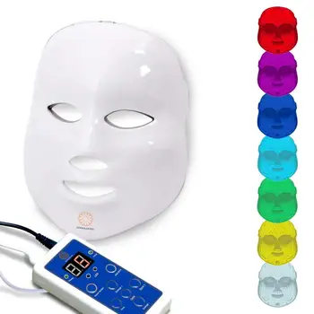 Grožio Photon LED Veido Kaukė Terapijos 7 Spalvų Šviesos Odos Priežiūros Atjauninimas, Raukšlių, Spuogų Šalinimas, Spa Priemonės