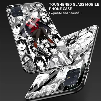 Grūdintas Stiklas Case For Samsung Galaxy A51 A71 A50 A70 A21s A31 A41 A30 A40 A10 A91 Anime Kakegurui Galinį Dangtelį Coque Fundas Rubisafe