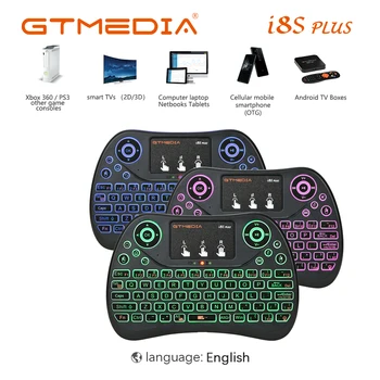GTMEDIA i8S Plius Klaviatūra su Apšvietimu Touchpad Nešiojamą ispanų kalba Air Pelė 2,4 GHz bevielė Pelė, Skirta 